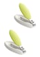 لوقو مقص أظافرعلى شكل بيضة - اخضر - عبوة من قطعتين