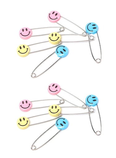 لوقو دبوس أمان مع وجه مبتسم - عبوة من قطعتين