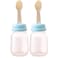 Food Feeder With Spoon 120ml Blue-pack of 2