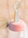 وحدة تغذية طعام مع ملعقة ، 240 مل، لون وردي- 2 قطعة