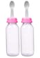وحدة تغذية طعام مع ملعقة ، 240 مل، لون وردي- 2 قطعة