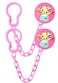 Luqu Pacifier Holder Chain-Pink-Pack of 2