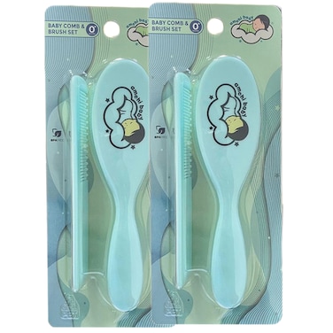 طقم مشط وفرشاة للأطفال - 2 قطعة - أزرق