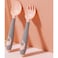 Flexible Spoon and Fork Set-Pack of 2-pink