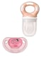 Fresh Food Feeder and Cover + pacifier set-Pink