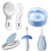 Baby Care Kit, 5Pcs Convenient Healthcare Grooming Set Nail Clipper  Nose Cleaner Hair Brush Comb Essential , powder puff, teethe brush,for Toddler Infant