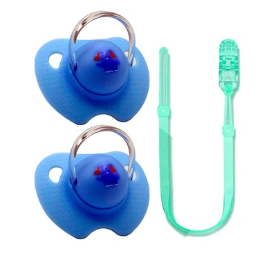 2 Pack Baby Pacifier, With Silicone Pacifier Chain