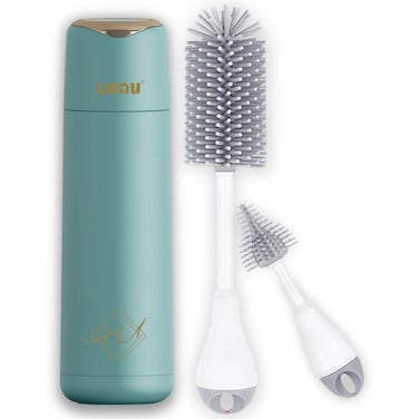 LuQu Northern Double Wall Vacuum Insulated Bottle and Silicone Cleaning Brush