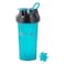 Royalford 700ml Protein Shaker Bottle- Rf11957 Premium-Quality Plastic Ware For Making Protein Drinks, Designed With Blending Ball For Lump-Free Smooth Shakes Leak-Proof And Suitable For Indoor Blue