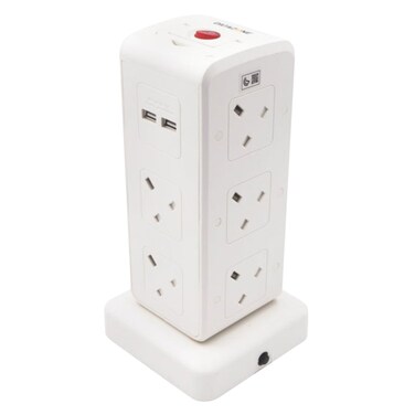 Data Zone Tower Chord 2990W 10 Way, 4 USB Slots