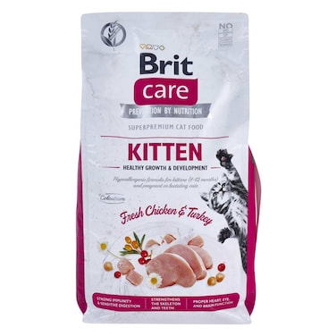 Brit Care Healthy Growth And Development Fresh Chicken And Turkey Kitten Cat Food 7Kg