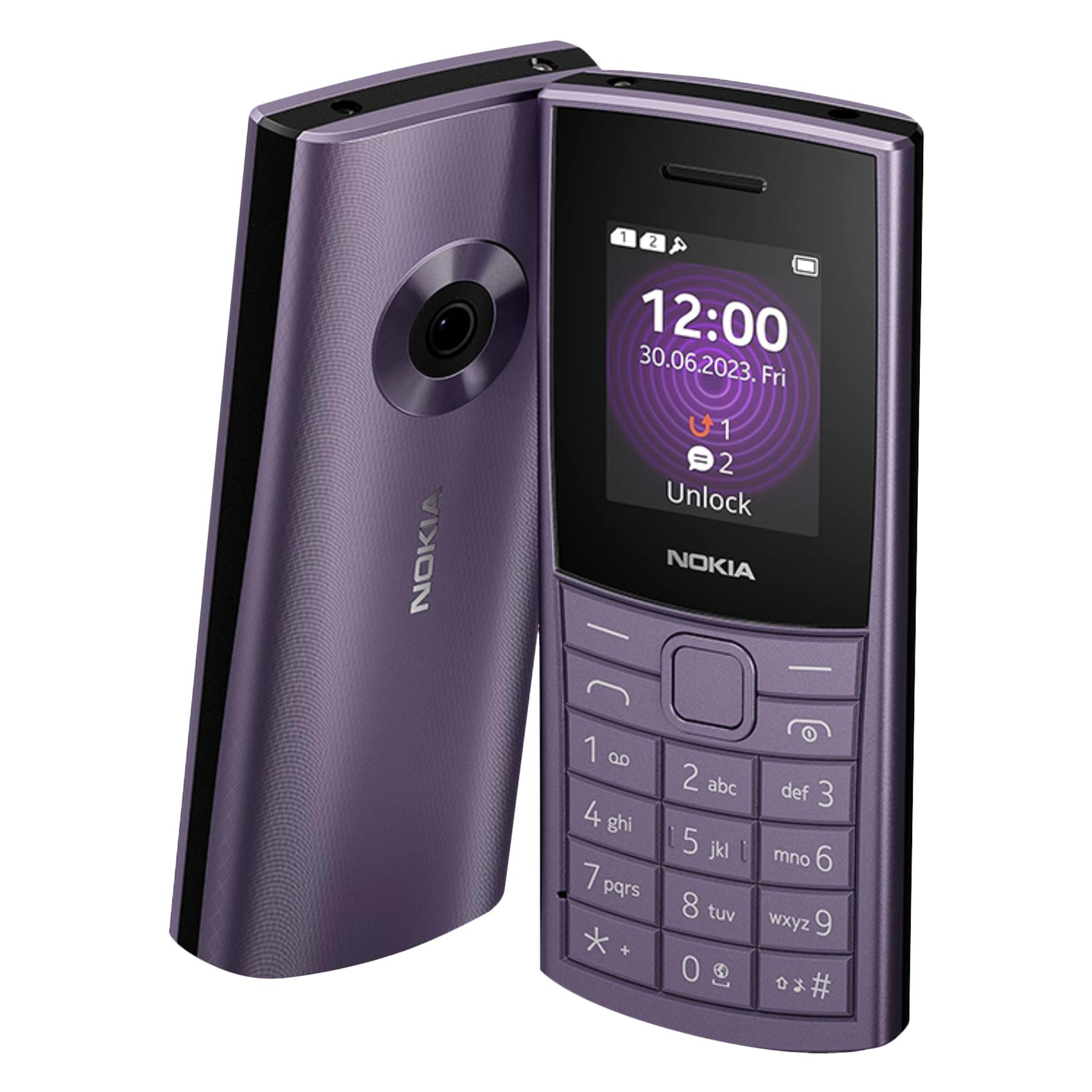 Nokia 110, 4G, 2023, Dual SIM, Artic Purple