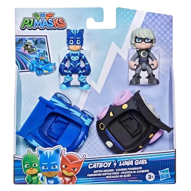 PJ Masks Catboy vs Luna Girl Battle Racers, Action Figures With Cars