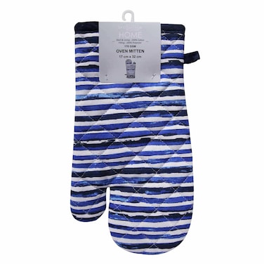 لا كولكشن هوم - قفاز فرن، بطباعة خطوط كحلية، 17 × 32 سنتيمتر