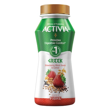 Activia Greek Strawberry, Black Seeds And Cereal Drink 180ml