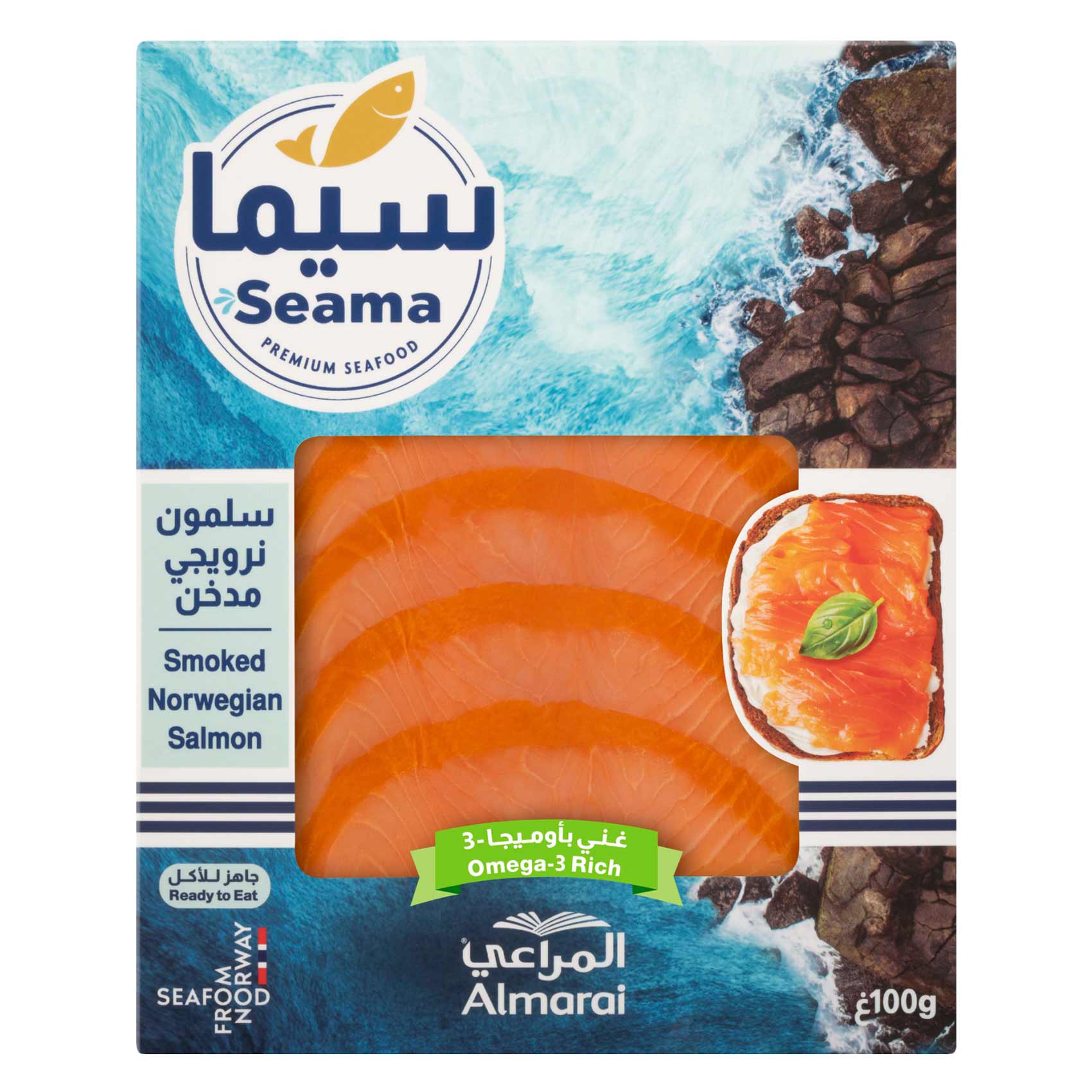 سيما سلمون بارد مدخن، عبوة واحدة 100جرام