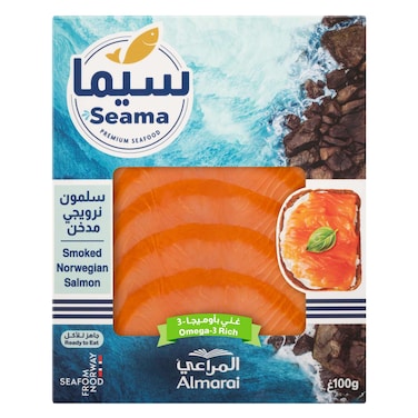 Seama Cold Smoked Salmon, Natural, Single Pack 100g 