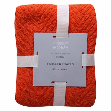 لا كولكشن هوم - طقم مناشف مطبخ، 4 قطع، مزيج متعدد، 45 × 60 سنتيمتر