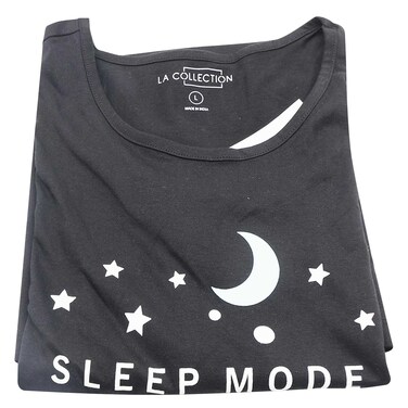 قميص نوم أساسي، لون أسود، مقاس XL