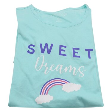 قميص نوم أساسي، لون أكوا، مقاس XL