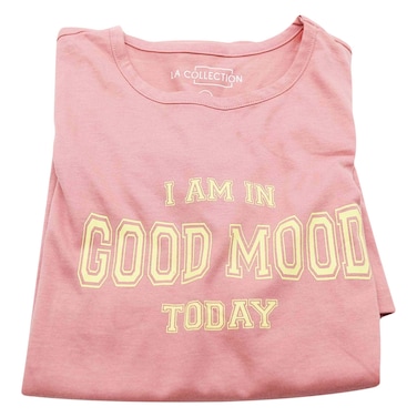 قميص نوم أساسي، لون وردي باهت، مقاس L