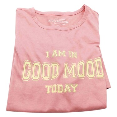 قميص نوم أساسي، لون وردي باهت، مقاس S