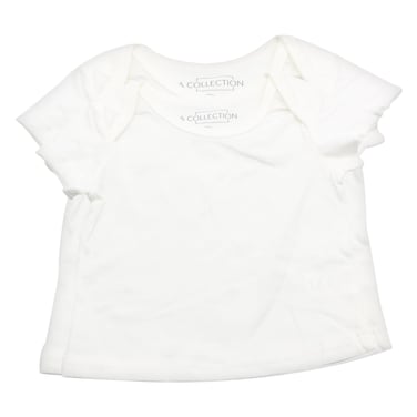 Baby boy 2-pack T-shirts, white color, size 6-9 months.