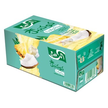Al Rabie Pina Colada Pineapple And Coconut Cocktail Juice 250ml x Pack of 18