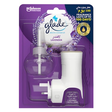 Glade Electric Scented Oil Refill Lavender 20ml with Holder