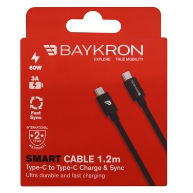 Baykron Type-C To Type-C Cable 1.2m