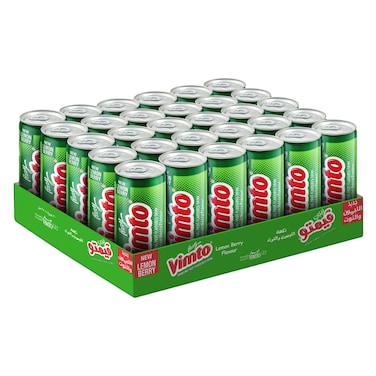 Vimto Fizzy Lemon And Berry Sparkling Fruit Drink 250ml x Pack of 30