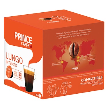Prince Caffe Lungo Intenso Coffee Capsules 16 Pieces