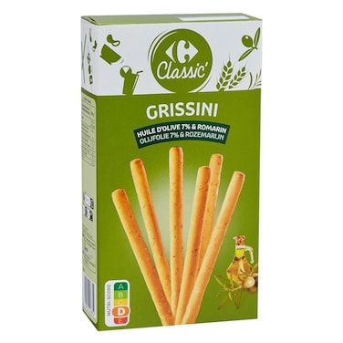 Carrefour Classic' Olive Oil And Rosemary Breadsticks 125g