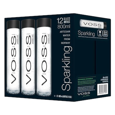 VOSS Sparkling Water 800ml x12 (Glass)