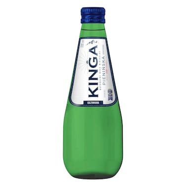 Kinga Carbonated Water, Green Glass 330ml
