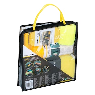 دنلوب - طقم تنظيف السيارة 5 قطع من الألياف الدقيقة