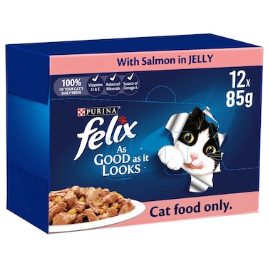 Felix Salmon In Jelly Cat Food 85g x12
