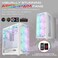 GAMEON Emperor Arctic I Series PC Gaming Case - Mid Tower, 120mm ARGB+PWM Lighting, 7 Pre-Installed RGB Cooling Fans, Tempered Glass, Dust Filters, Wide Motherboard Support - White