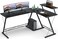 GAMEON 3 in 1 L-Shaped Slayer II XL Series Gaming Desk Minimalist Spacious Work Study Gaming Setup With Large Tabletop Accessories Stand Durable Sturdy Design - Black