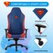 GAMEON Superman Ergonomic Gaming Chair, PU/PVC Leather With Foam Lumbar And Neck Pillows, 180&deg; Recline, 4D Armrests, Silent Wheels, Office And PC Gaming Use