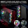 GAMEON TRIDENT III Gaming PC Case - EATX/ATX/M-ATX/ITX Support, Tempered Glass, ARGB+PWM Lighting, Pre-installed 4 Fans, 360mm Water Cooling Ready - Black