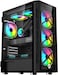 GAMEON TRIDENT III Gaming PC Case - EATX/ATX/M-ATX/ITX Support, Tempered Glass, ARGB+PWM Lighting, Pre-installed 4 Fans, 360mm Water Cooling Ready - Black