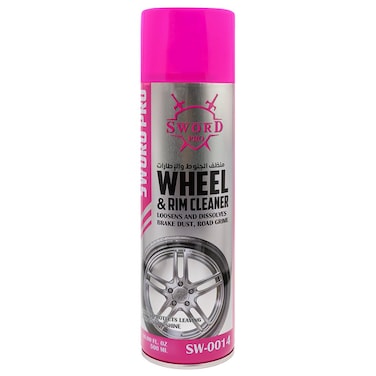 SWORD PRO Wheel and Rim Cleaner SW-0014 &ndash; 500ml Spray for Brake Dust, Road Grime, and Oil &ndash; Safe on Chrome, Alloy, Painted, and Polished Rims
