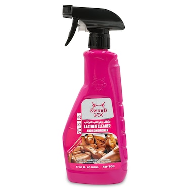 منظف ​​ومرطب الجلود SWORD PRO SW-703 - بخاخ 500 مل للديكورات الداخلية للسيارات والأثاث والأحذية والحقائب والمفروشات والمزيد