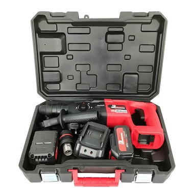 DEFAONS 48V Brushless Rotary Hammer Drill &ndash; SDS-Plus, Cordless, With Battery, Charger, Carry Case, for Concrete, Brick, Masonry &amp; Block

