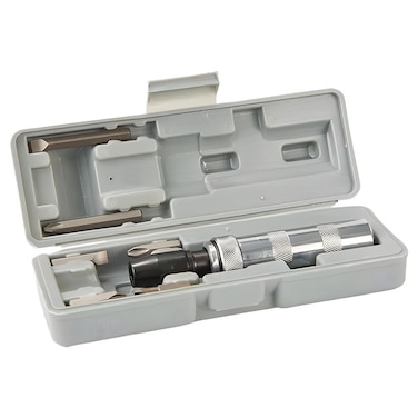 مجموعة مفكات براغي يدوية من ديفاونز مقاس 1/2 بوصة - طقم مفكات براغي يدوية عكسية من 7 قطع مع 6 رؤوس وحافظة تخزين للبراغي الصدئة أو الضيقة، مطلية بالكروم، مصنوعة من فولاذ S2