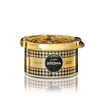 AROAMA Gold Car Air Freshener &ndash; Premium Leak-Proof Can Air Freshener with Adjustable Scent Intensity, Long-Lasting Up to 60 Days, for Dashboard or Flat Surface Use









