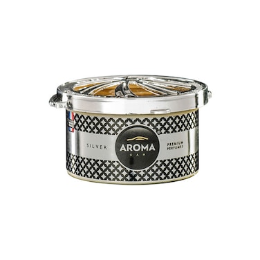 AROAMA Silver Car Air Freshener &ndash; Leak-Proof Can Air Freshener with Adjustable Scent, Up to 60 Days Freshness, for Dashboard or Cup Holder Use









