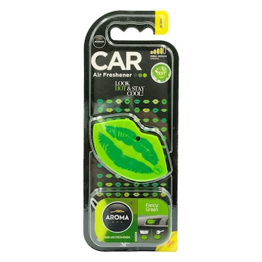 معطر جو أروما فانسي جرين لفتحة تهوية السيارة - تصميم على شكل شفاه - مشبك - رائحة قوية تدوم طويلاً - مناسب للسيارات وسيارات الدفع الرباعي والشاحنات