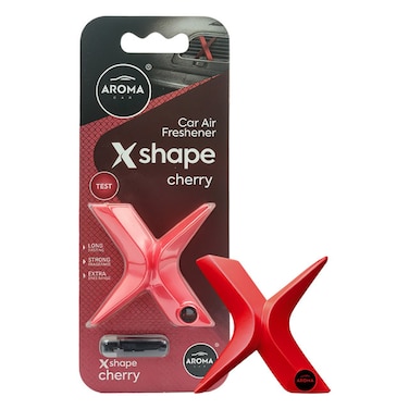 Aroma Car X Shape Cherry Air Freshener &ndash; Strong Long Lasting Scent &ndash; Clip-On Vent Design &ndash; No Power Needed &ndash; Non-Toxic Eco-Friendly &ndash; 1pc
